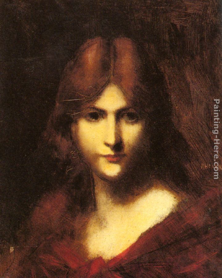 A Red-haired Beauty painting - Jean-Jacques Henner A Red-haired Beauty art painting